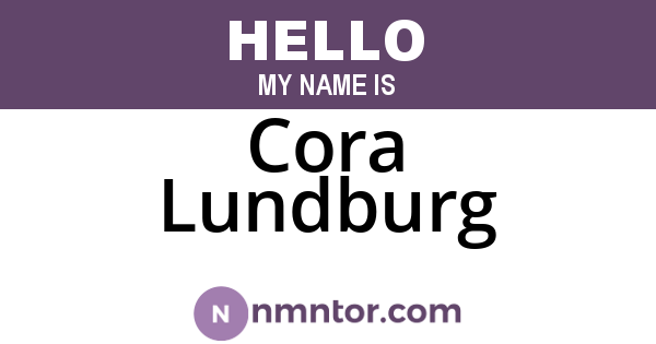 Cora Lundburg