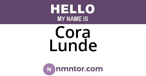 Cora Lunde