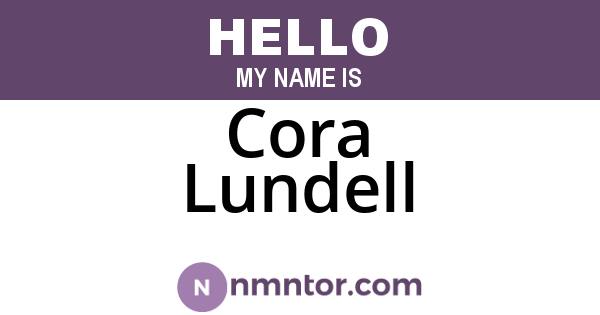 Cora Lundell
