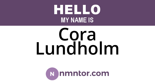Cora Lundholm
