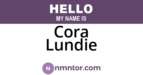 Cora Lundie