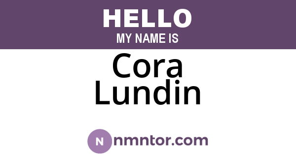 Cora Lundin