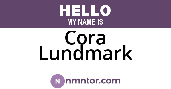 Cora Lundmark