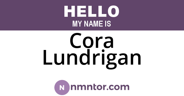 Cora Lundrigan