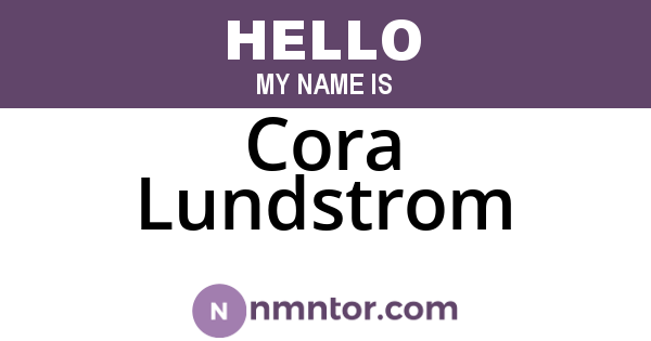 Cora Lundstrom