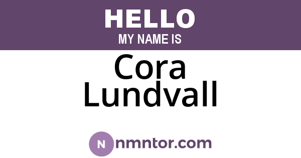 Cora Lundvall