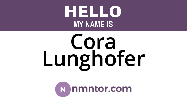 Cora Lunghofer