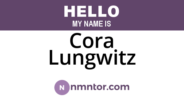 Cora Lungwitz