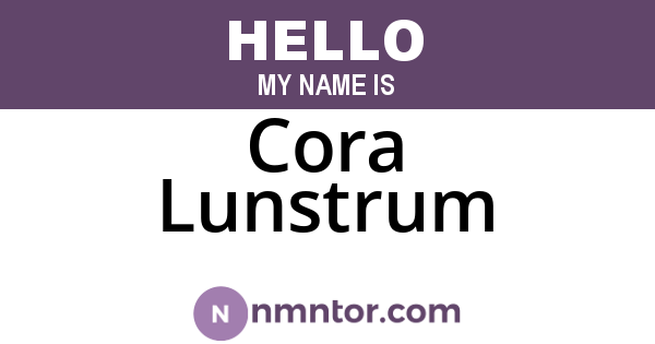 Cora Lunstrum