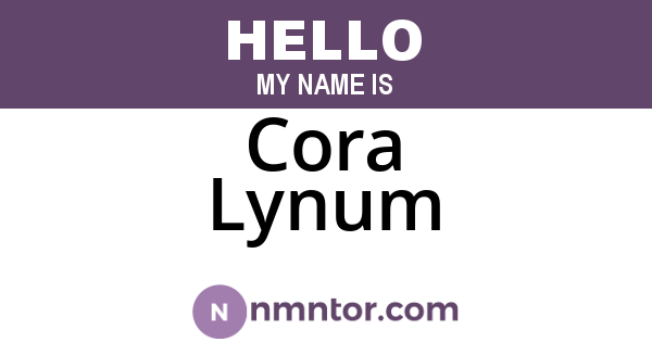 Cora Lynum