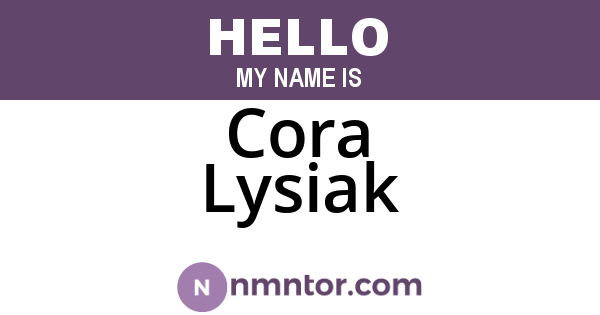 Cora Lysiak