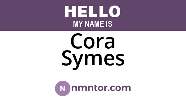 Cora Symes
