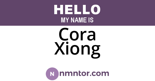 Cora Xiong