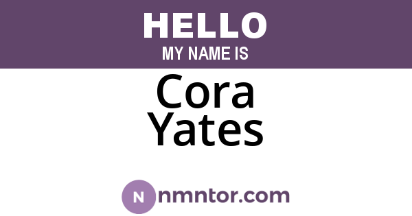 Cora Yates