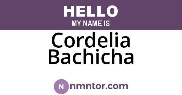 Cordelia Bachicha