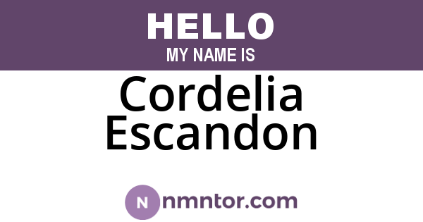 Cordelia Escandon