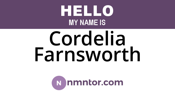 Cordelia Farnsworth
