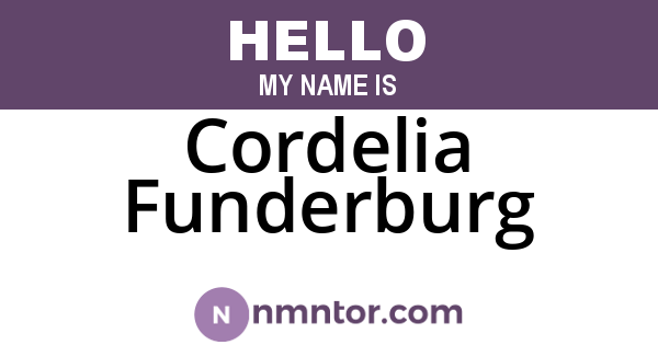 Cordelia Funderburg