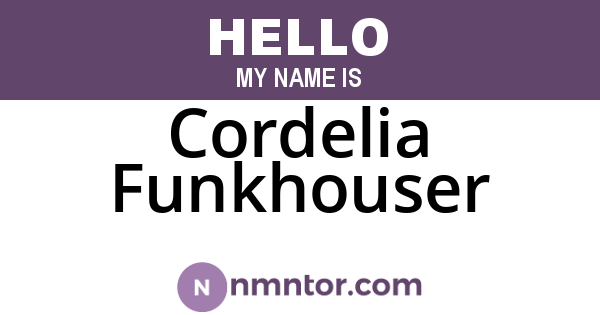 Cordelia Funkhouser