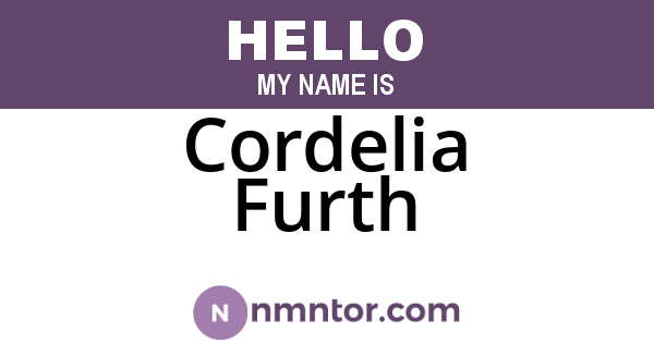 Cordelia Furth