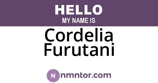 Cordelia Furutani