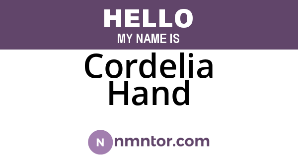 Cordelia Hand