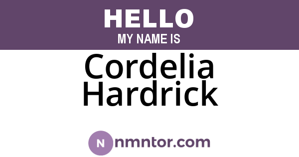 Cordelia Hardrick