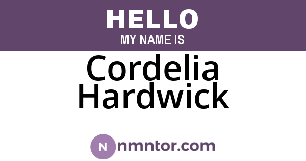 Cordelia Hardwick