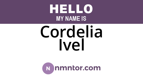 Cordelia Ivel