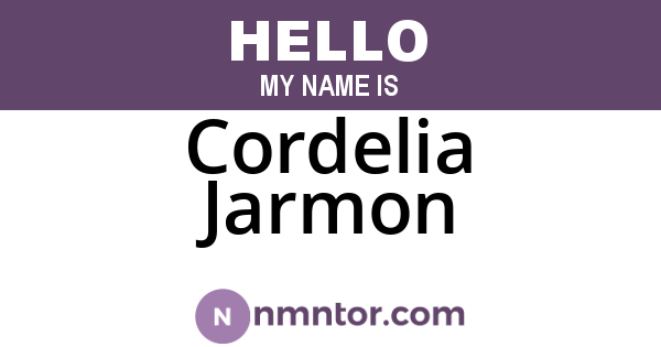 Cordelia Jarmon