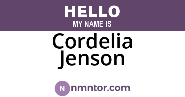 Cordelia Jenson