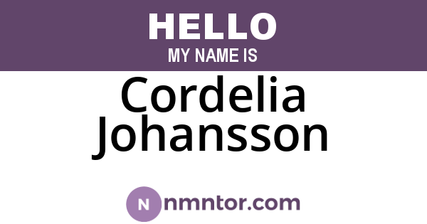Cordelia Johansson
