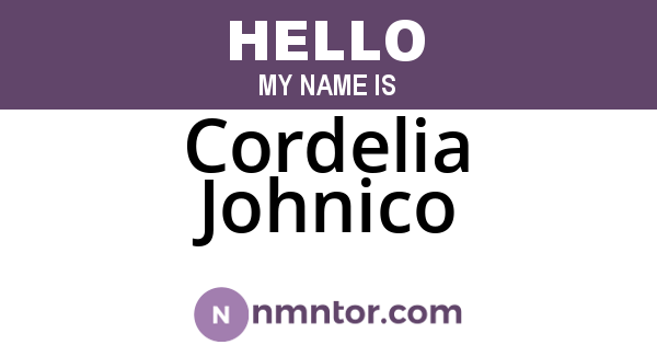 Cordelia Johnico