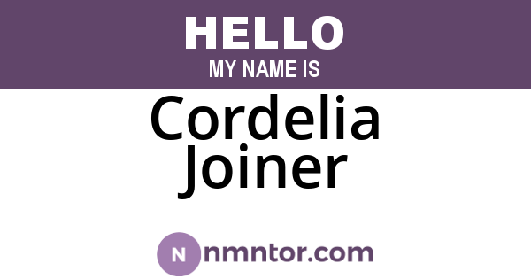 Cordelia Joiner