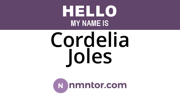 Cordelia Joles