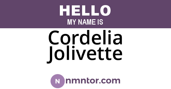 Cordelia Jolivette