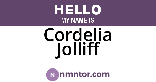 Cordelia Jolliff