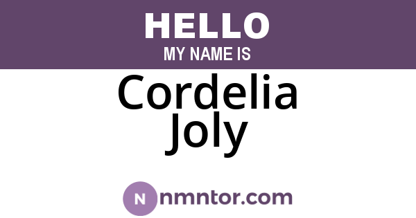 Cordelia Joly
