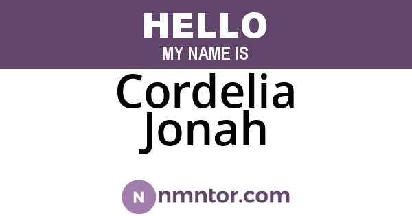 Cordelia Jonah