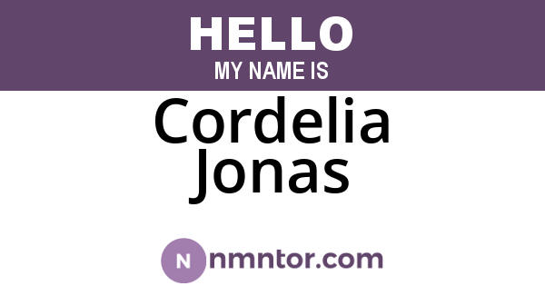 Cordelia Jonas
