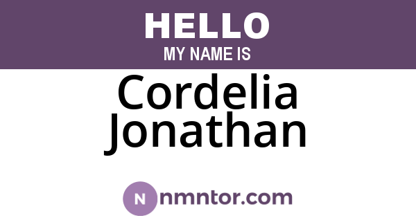 Cordelia Jonathan