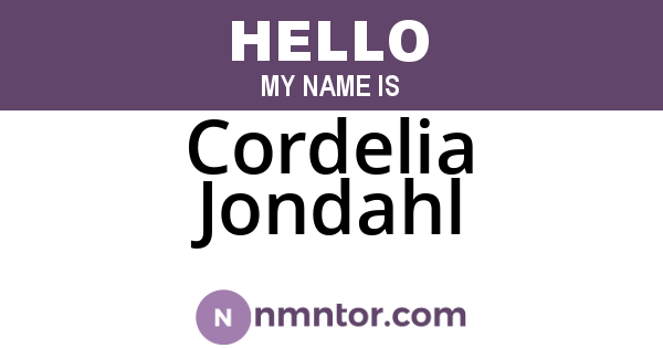 Cordelia Jondahl