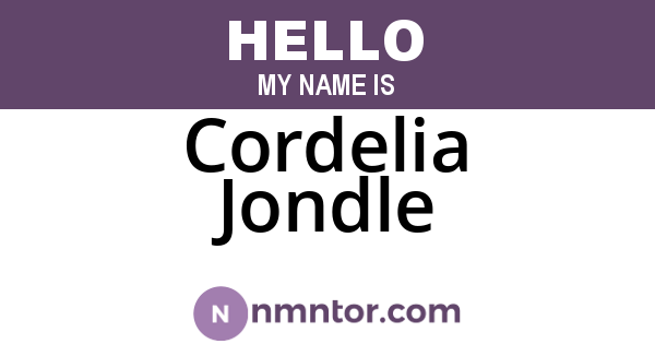 Cordelia Jondle