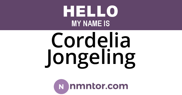 Cordelia Jongeling