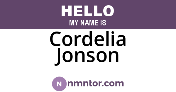 Cordelia Jonson