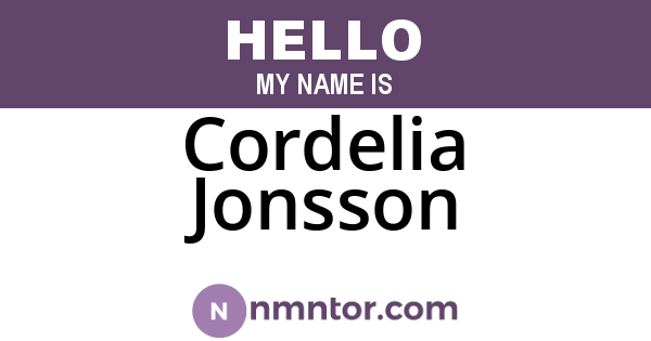 Cordelia Jonsson