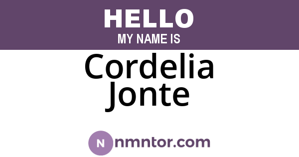Cordelia Jonte