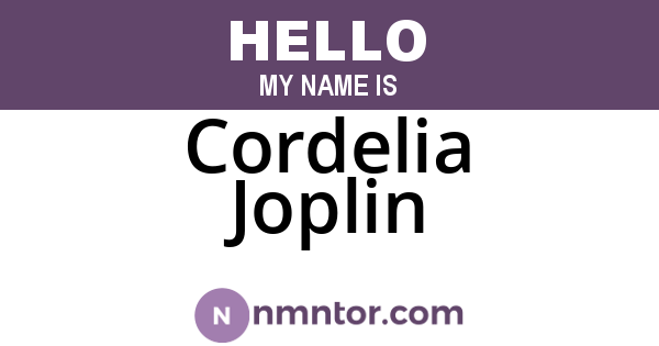 Cordelia Joplin