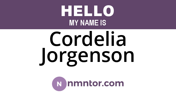 Cordelia Jorgenson