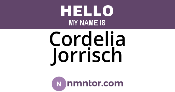 Cordelia Jorrisch